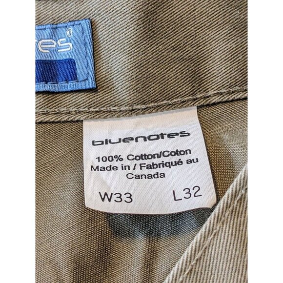 Vintage Y2K Mens Cargo Pants Size 33 x 32 Green Cotton Workwear Outdoors Hiking - Picture 3 of 4